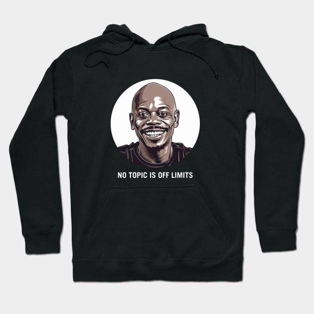 Dave Chappelle | No Topic is Off Limits Hoodie by aphian